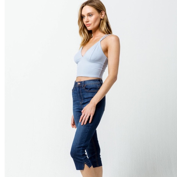 NWT Sky and Sparrow Super Crop Denim Capri Jeans - Picture 5 of 7